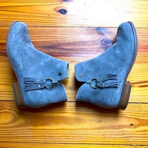 Spenco Light Grey Suede Leather Ankle Boots, EUC, 9
